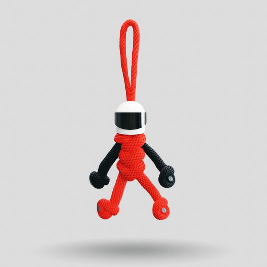 Red Biker Buddy Paracord Keychain