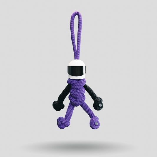 Purple Biker Buddy Paracord Keychain